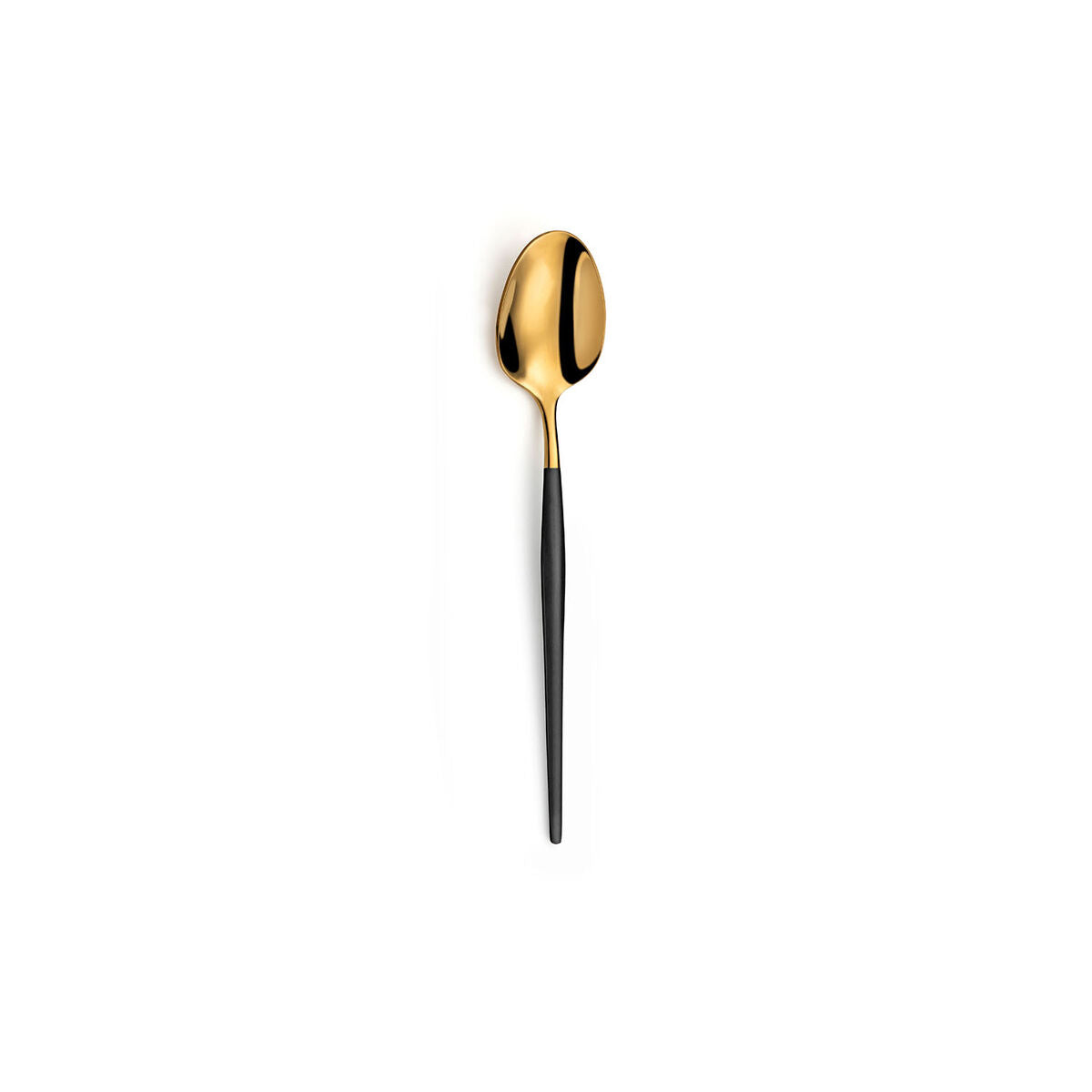 Set of Spoons Amefa Soprano Black Golden Metal Stainless steel Coffee 12 Units