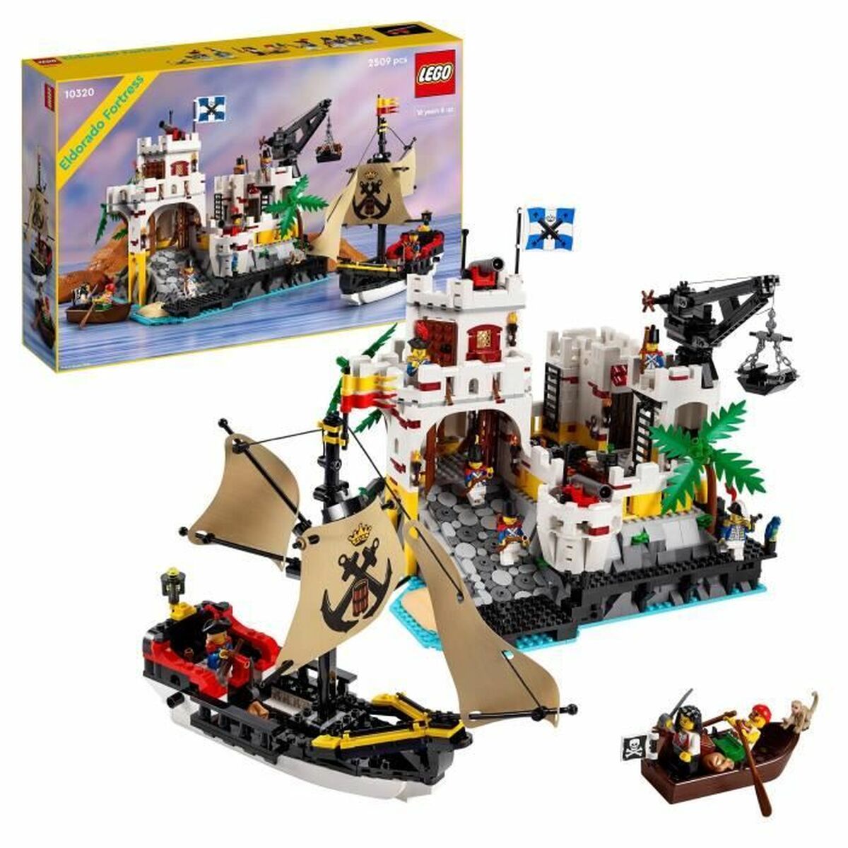 Bouwspel Lego 10320 ElDorado Fortress Piratenboot 2509 Onderdelen