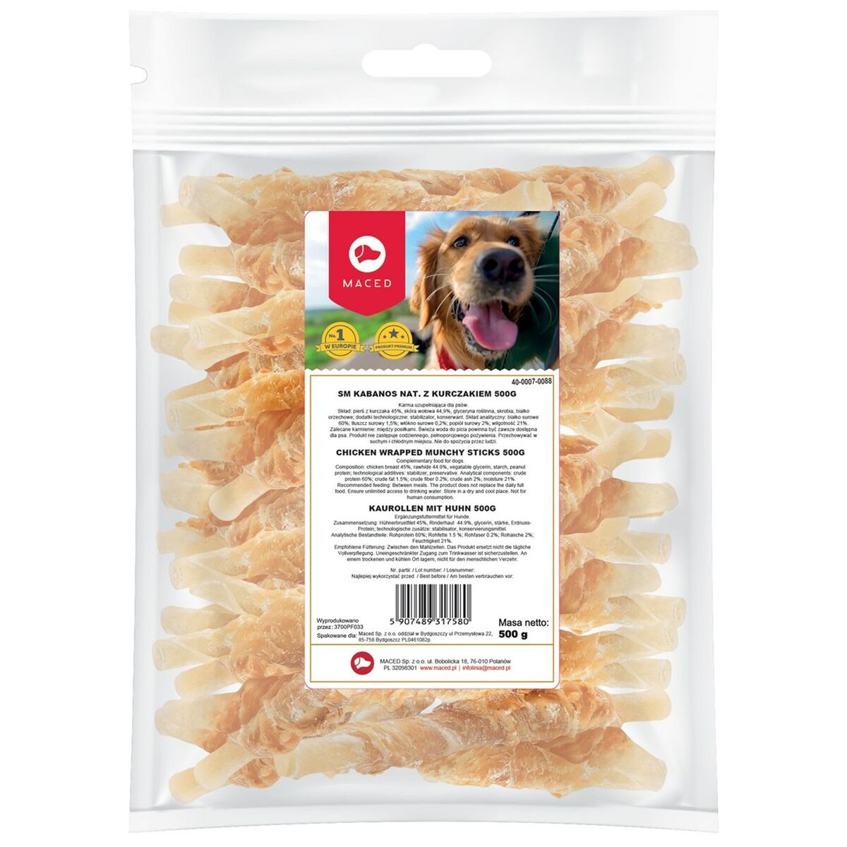 Dog Snack Maced Chicken 500 g
