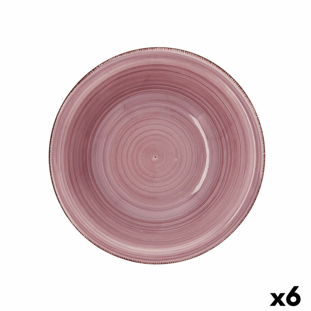 Salad Bowl Quid Vita Peoni Ceramic Pink (6 Units) (Pack 6x)