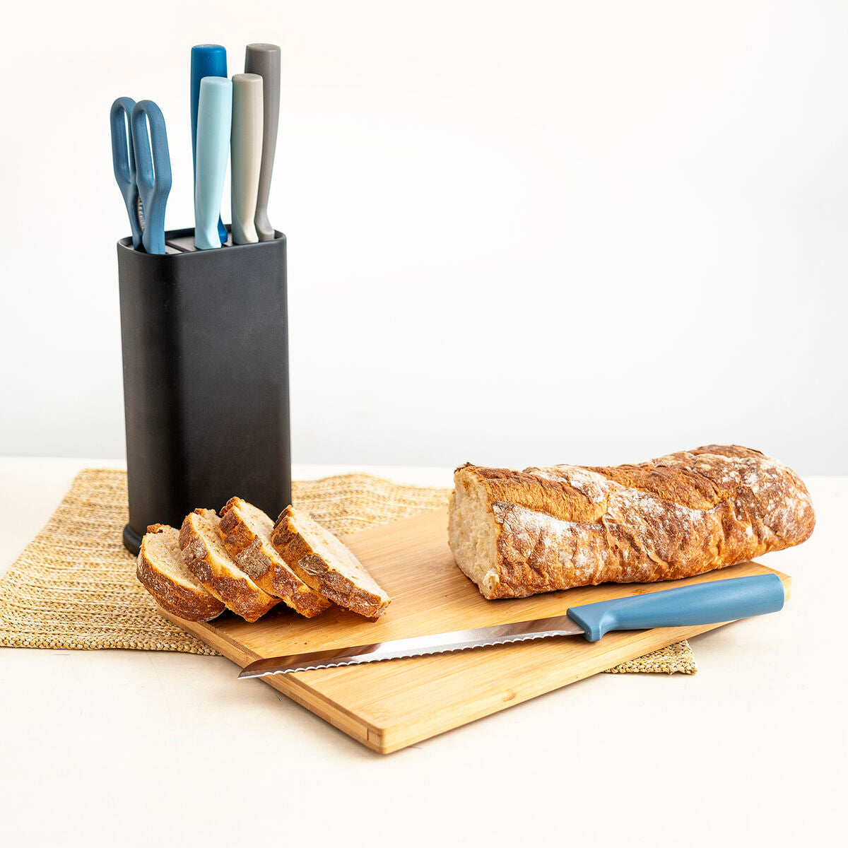 Set of Kitchen Knives and Stand Quid Ozon 21 x 13 x 8 cm 7 Pieces