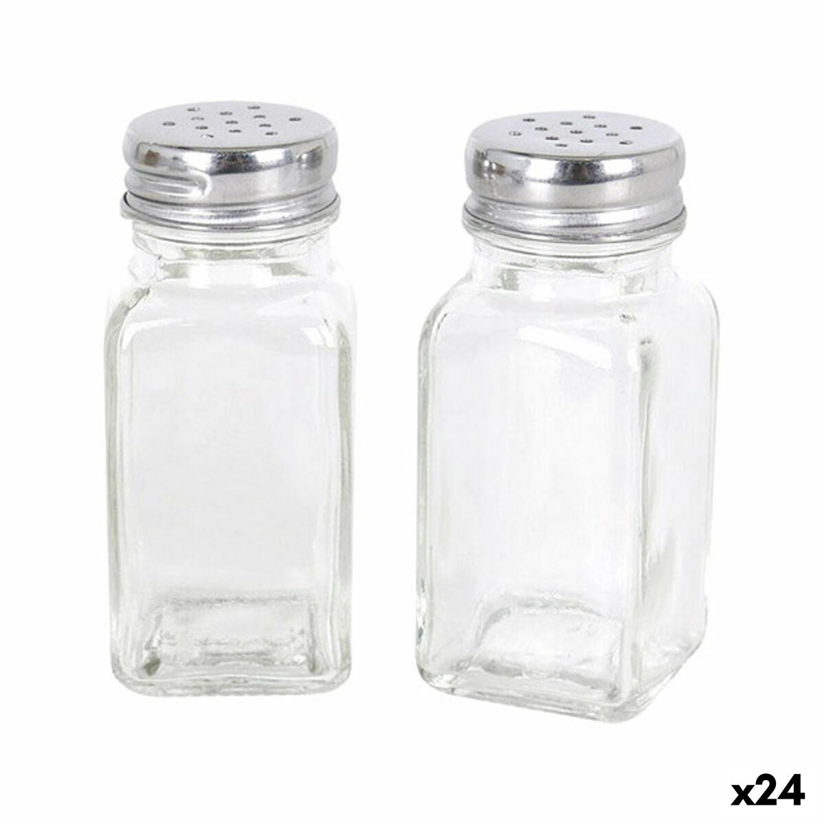 Salt and pepper set Anna 107462 2 Pieces 8,5 x 4,5 x 10 cm (24 Units)