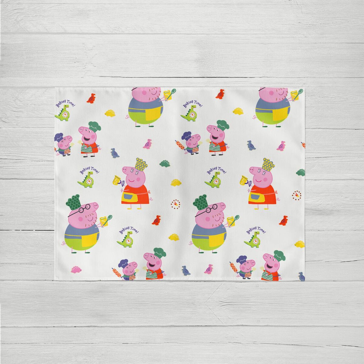Place mat Kids&Cotton Time Backing Multicolour 45 x 35 cm 2 Units