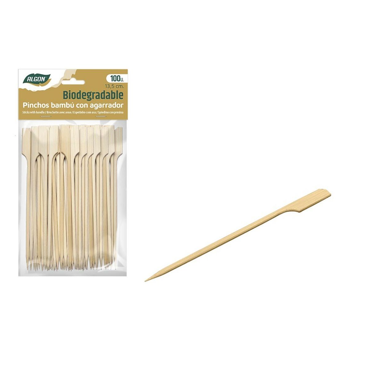 Barbecue Skewer Set Algon Bamboo 100 Pieces 13,5 cm (18 Units)