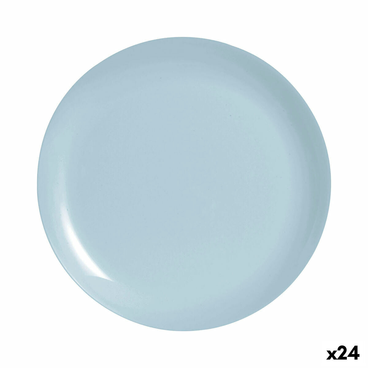Flat Plate Luminarc Diwali Paradise Blue Glass 25 cm (24 Units)