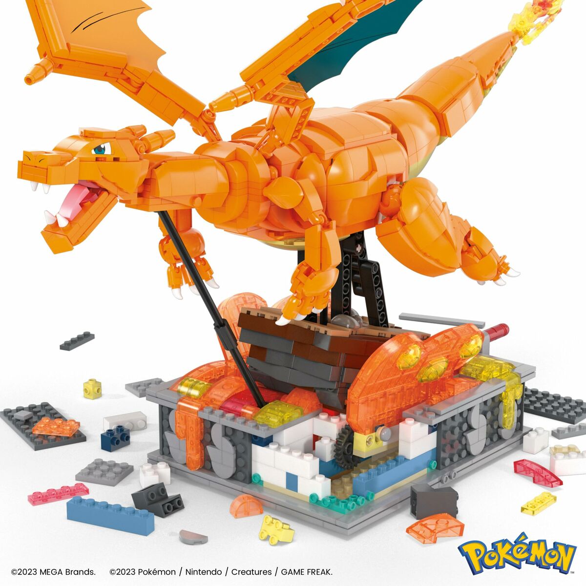 Constructiekit Pokémon Mega Construx -  Motion Charizard 1664 Onderdelen