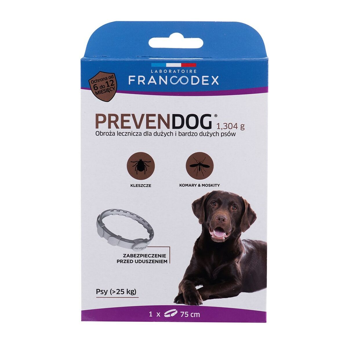 Anti-parasite collar Francodex PrevenDog Teken
