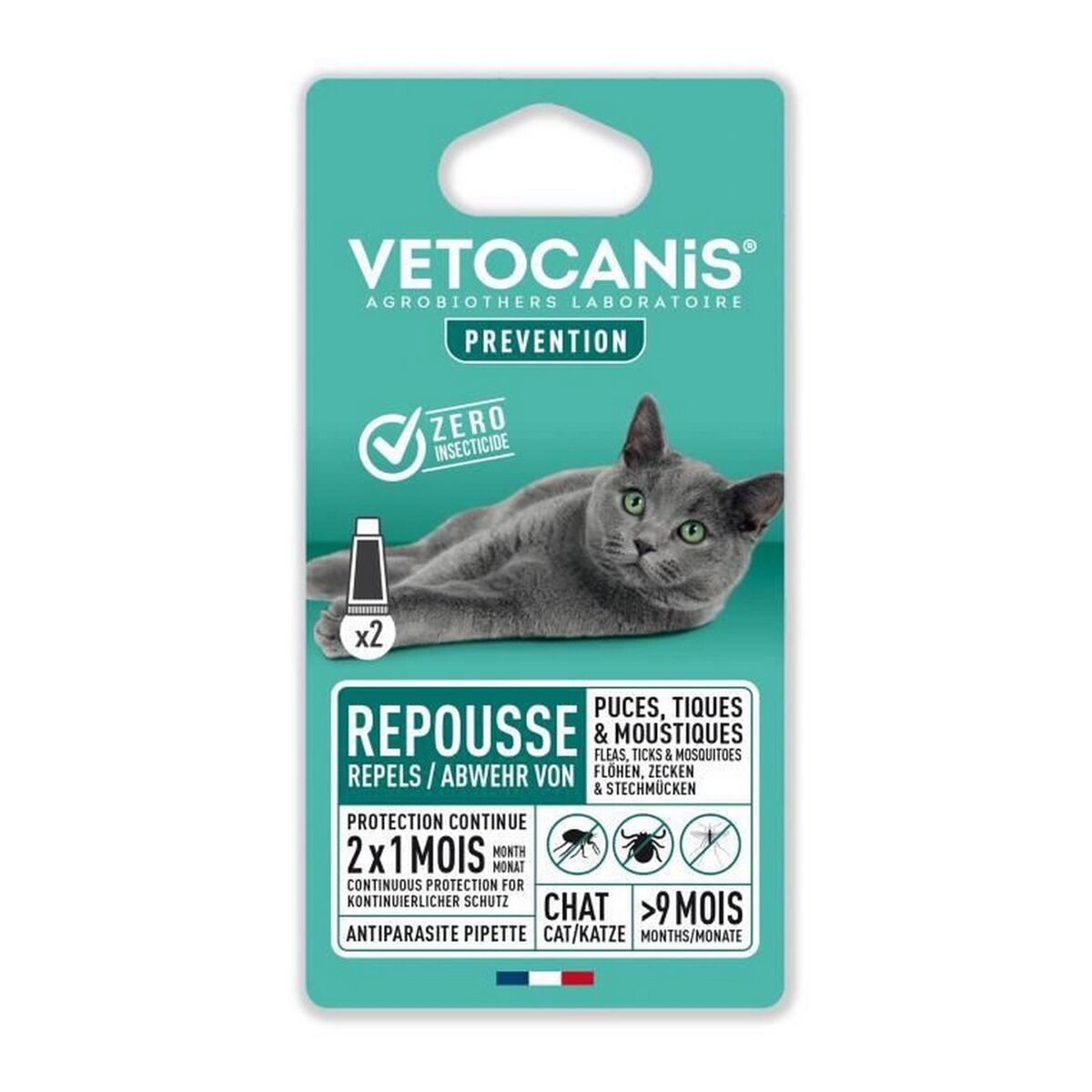Anti-parasites Vetocanis Cat 2 Units