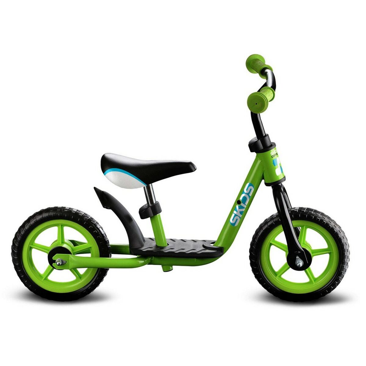 Children's Bike Skids Control Green Steel Footrest