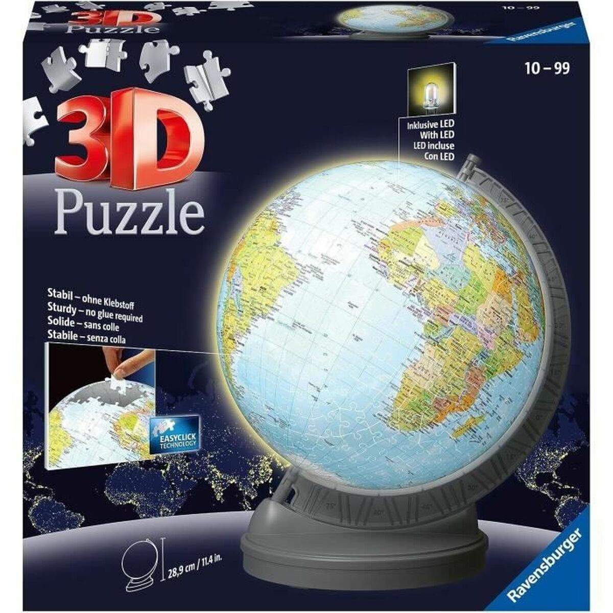 3D puzzel Ravensburger 11549 Wereldbol Licht