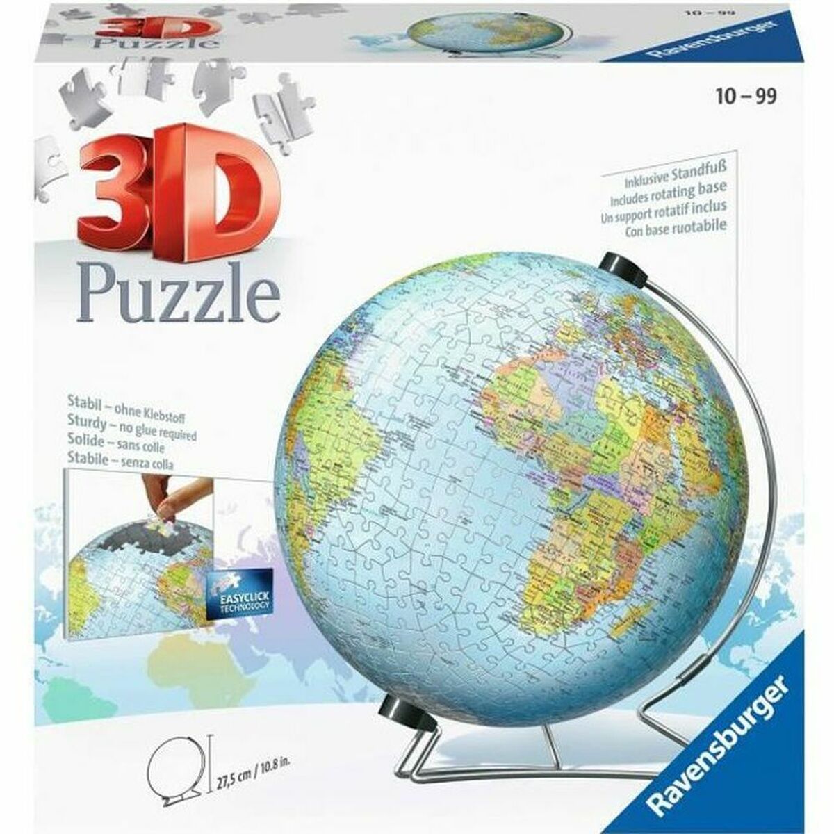 3D puzzel Ravensburger Single Color Globe Unique 540 Onderdelen