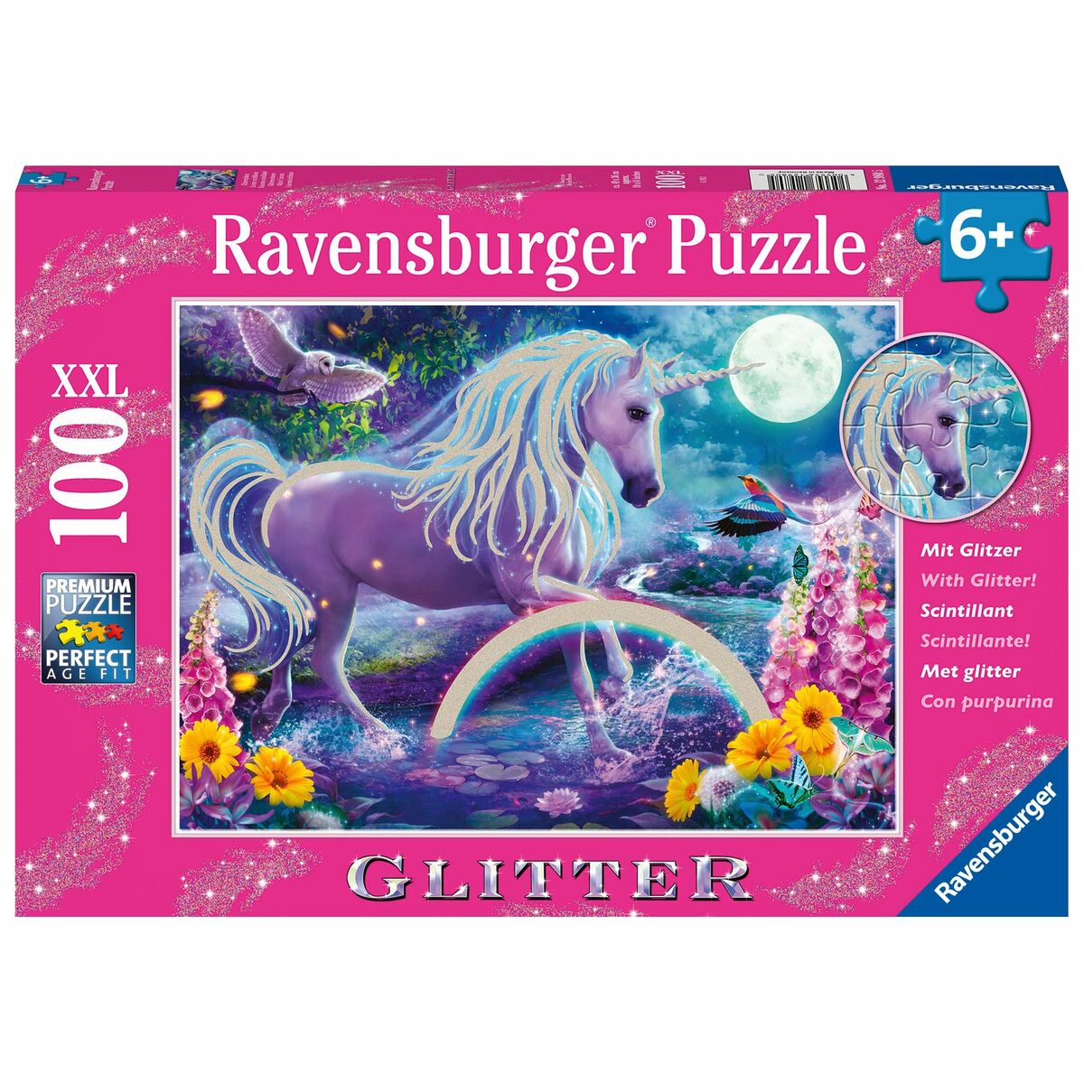 Puzzle Ravensburger 12980 Unicorn Glitter XXL 100 Pieces