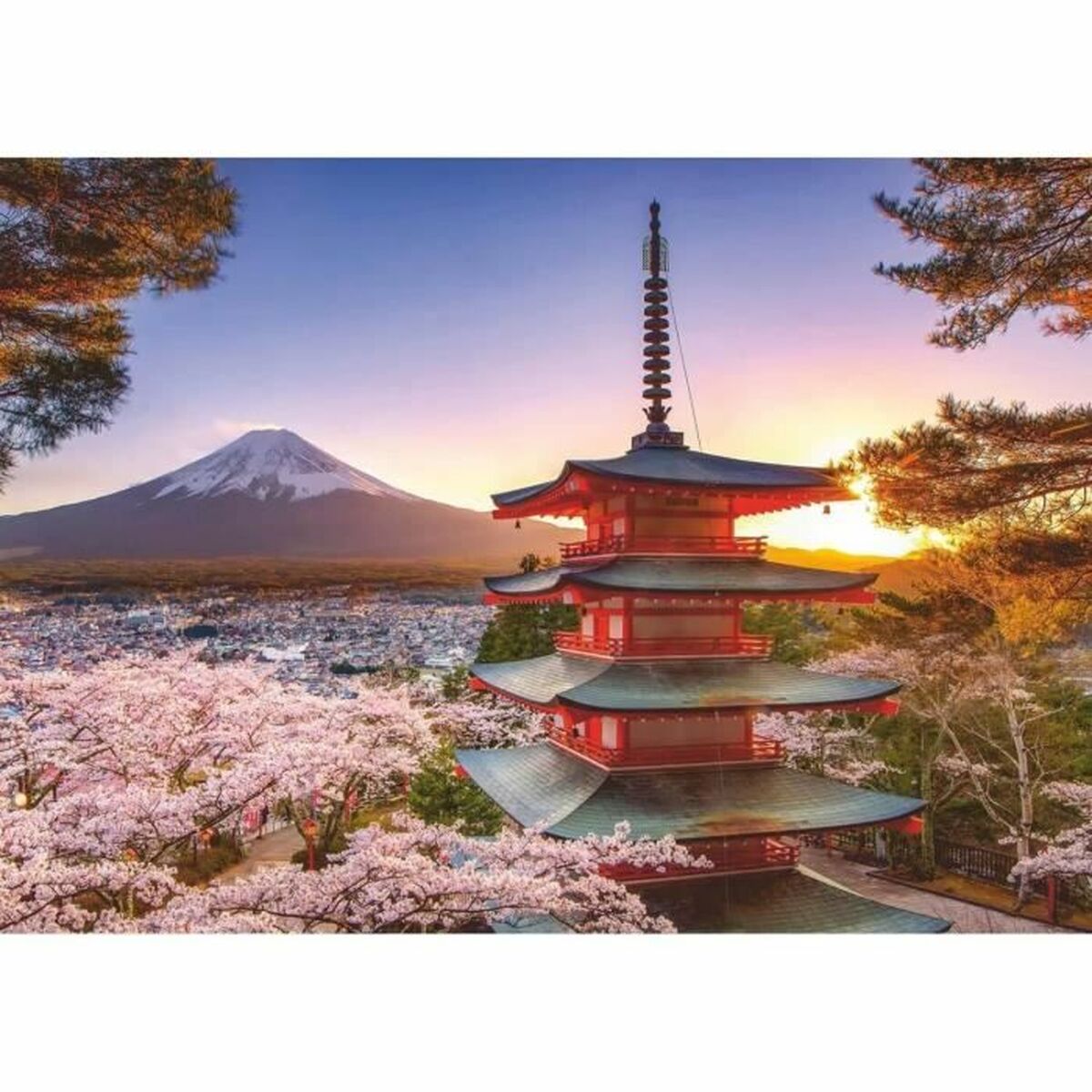 Puzzle Ravensburger 17090 Mount Fuji Cherry Blossom View 1000 Pieces