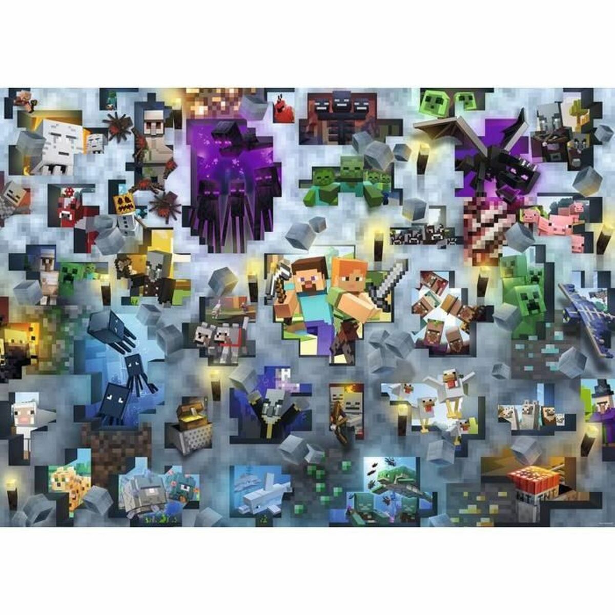 Puzzel Minecraft Mobs 17188 Ravensburger 1000 Onderdelen