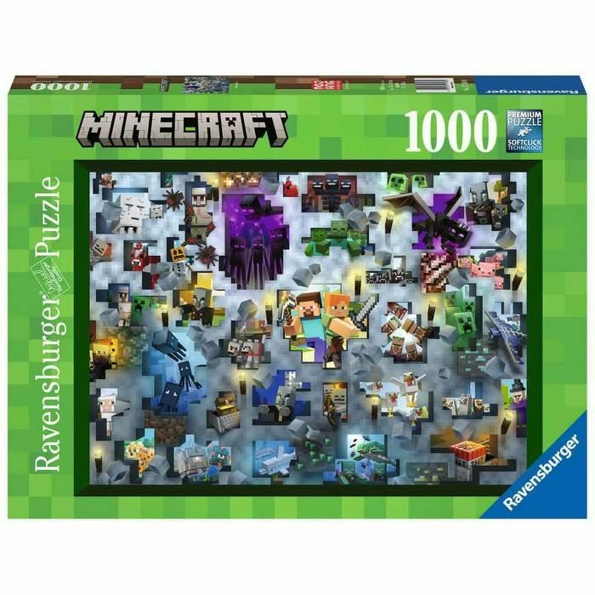 Puzzel Minecraft Mobs 17188 Ravensburger 1000 Onderdelen