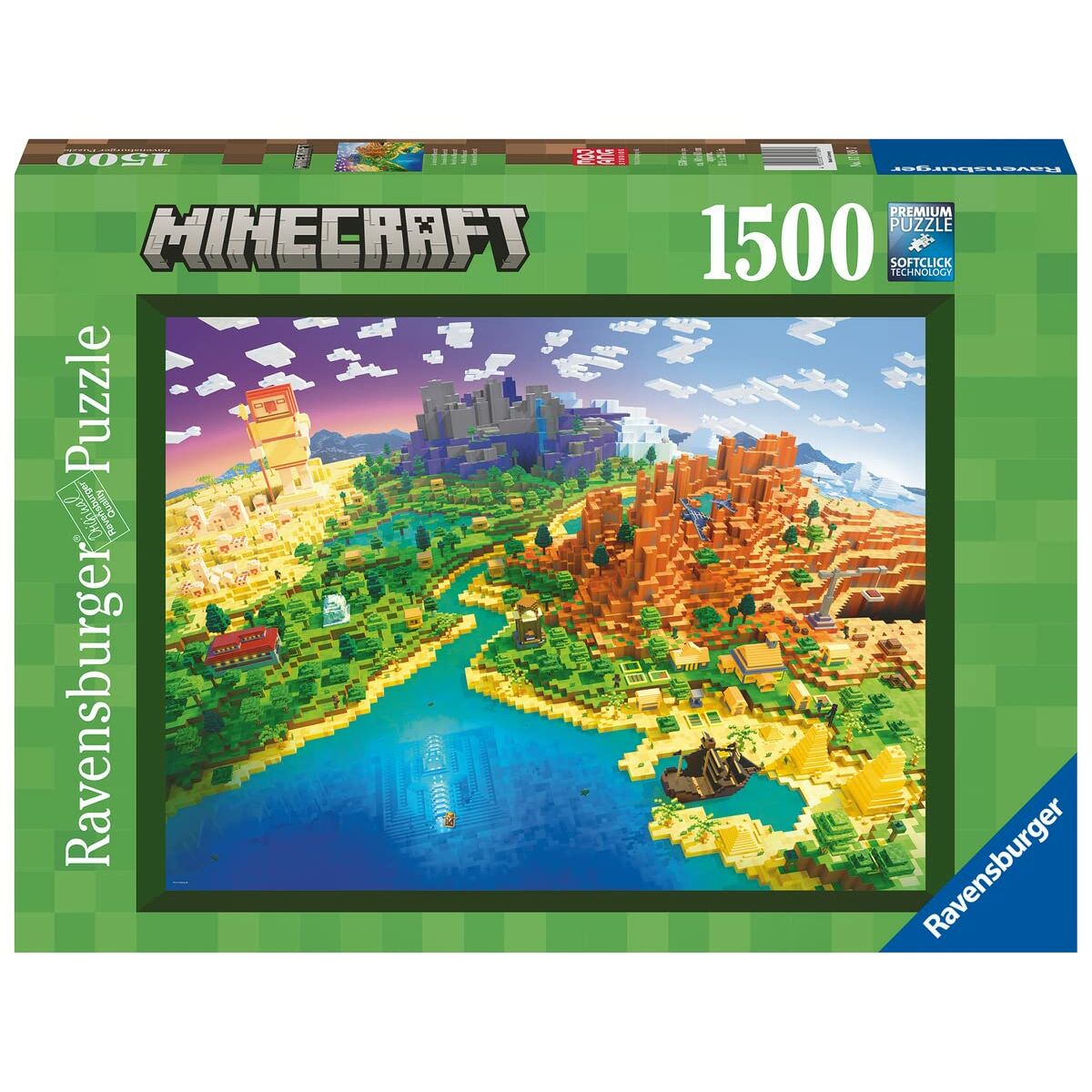 Puzzel Minecraft Ravensburger 17189 World of Minecraft 1500 Onderdelen