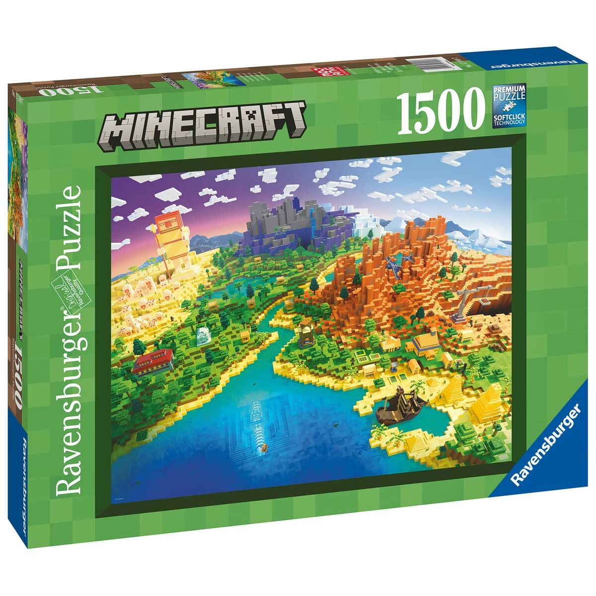 Puzzel Minecraft Ravensburger 17189 World of Minecraft 1500 Onderdelen