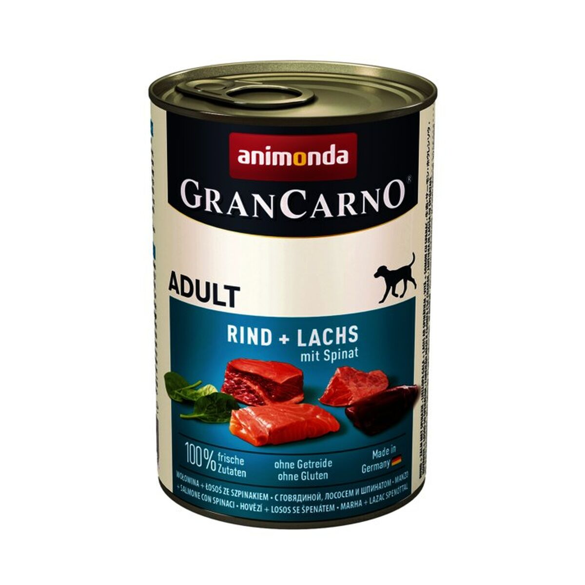 Wet food Animonda GranCarno Salmon Veal Spinach 400 g