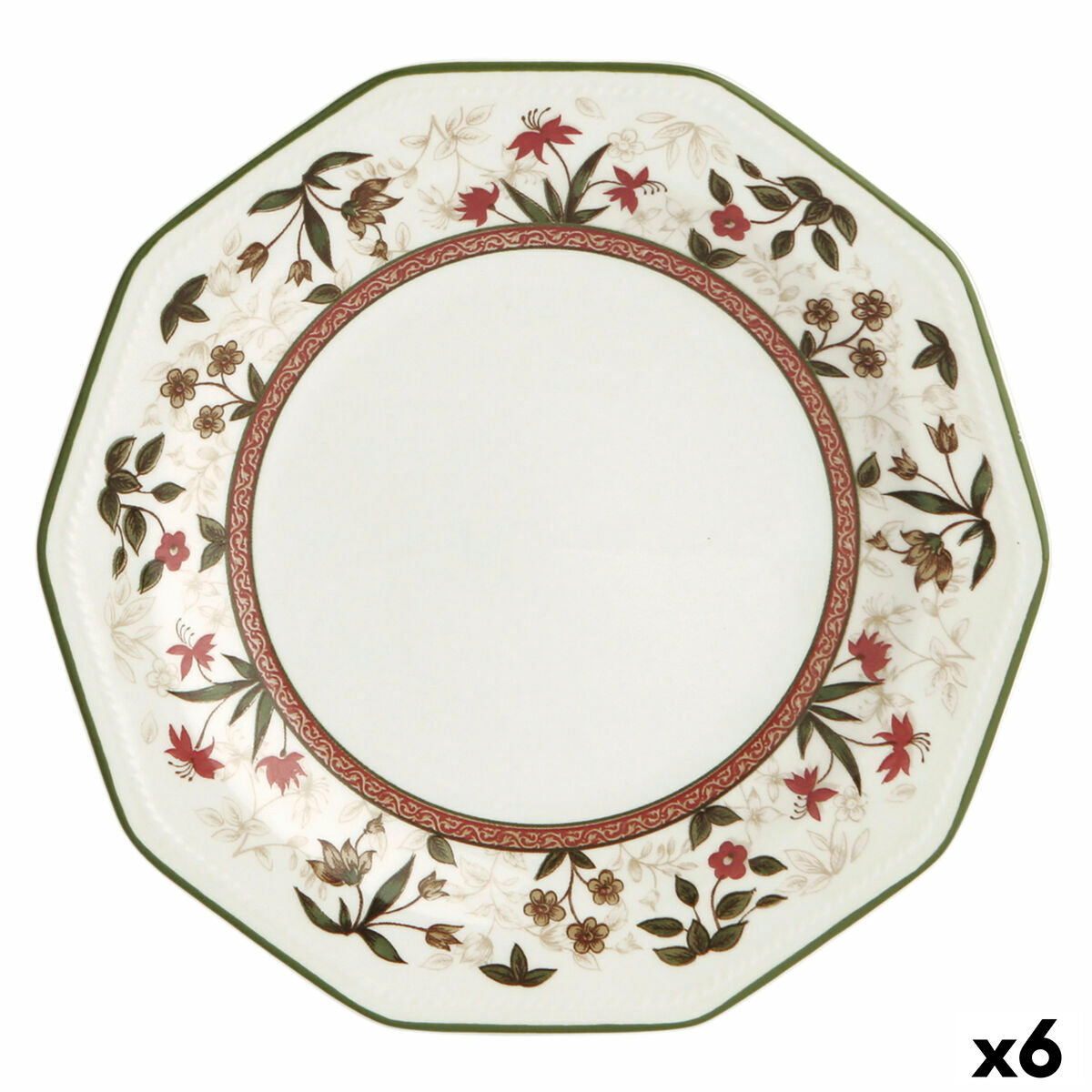 Dessertbord Queen´s By Churchill Assam Gebloemd Ø 20,5 cm Keramisch Porslin (6 Stuks)