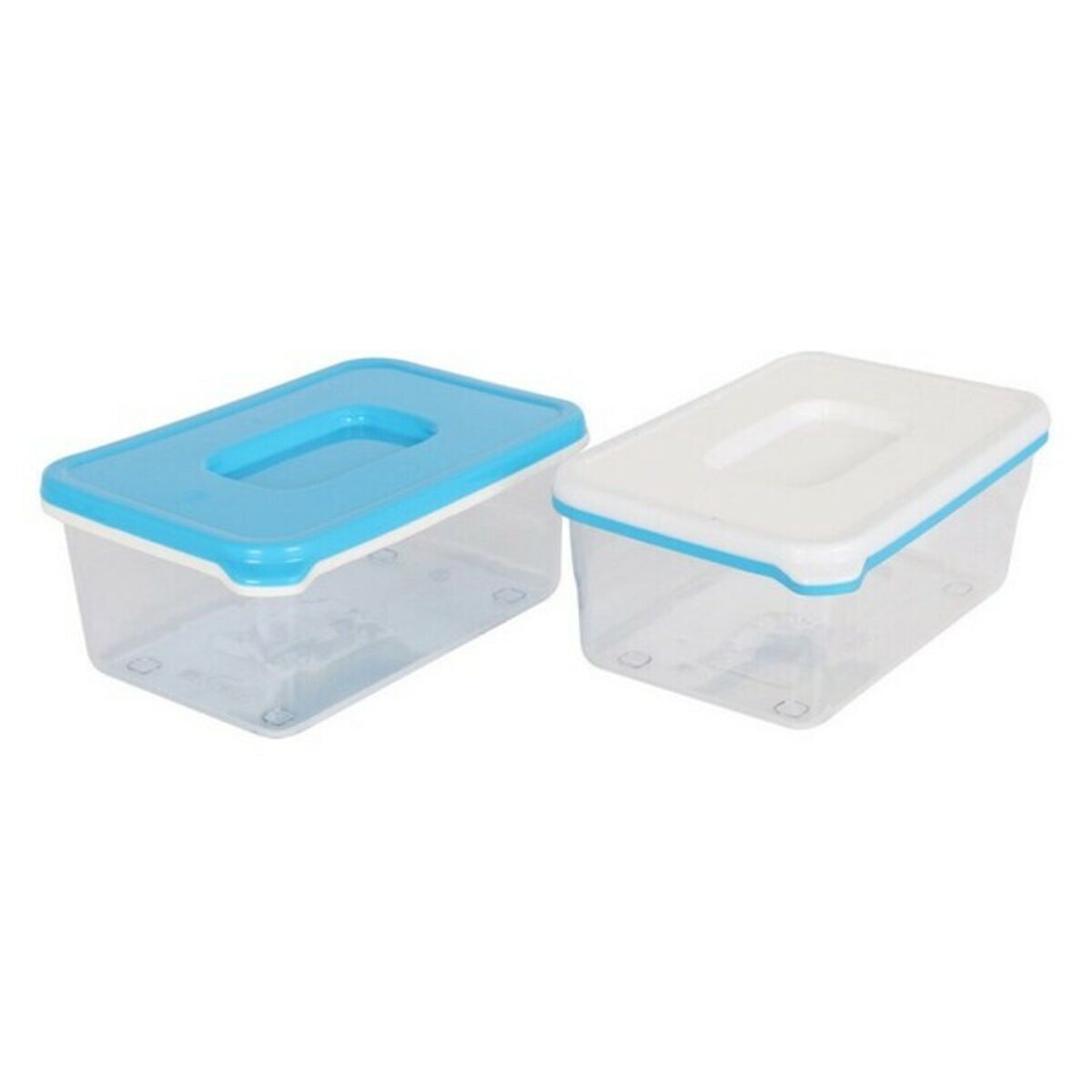 Lunchbox White & Blue Rechthoekig Hoog