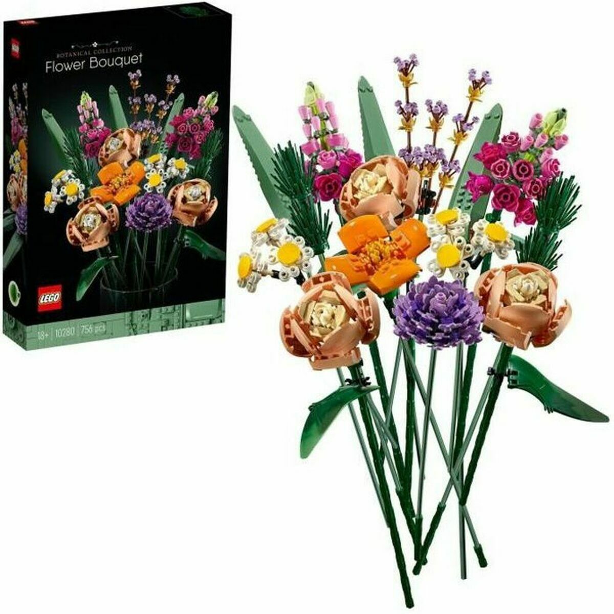 Bouwspel Lego 10280 Flower Bouquet 756 Onderdelen Multicolour