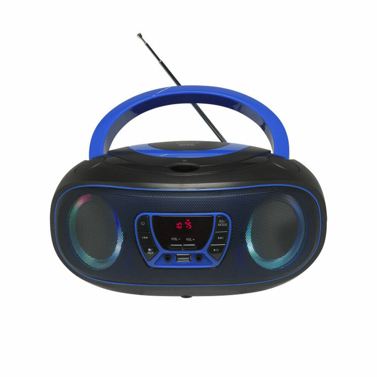 Radio met cd- en mp3-speler Denver Electronics Bluetooth LED LCD Blauw Zwart/Blauw