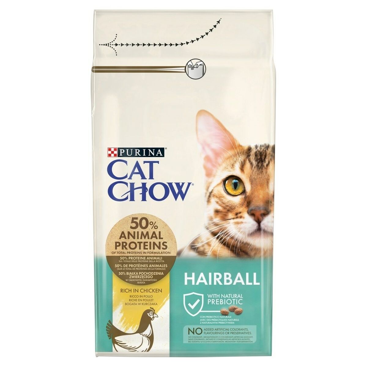 Cat food Purina CAT CHOW HAIRBALL CONTROLL Adult Chicken 1,5 Kg