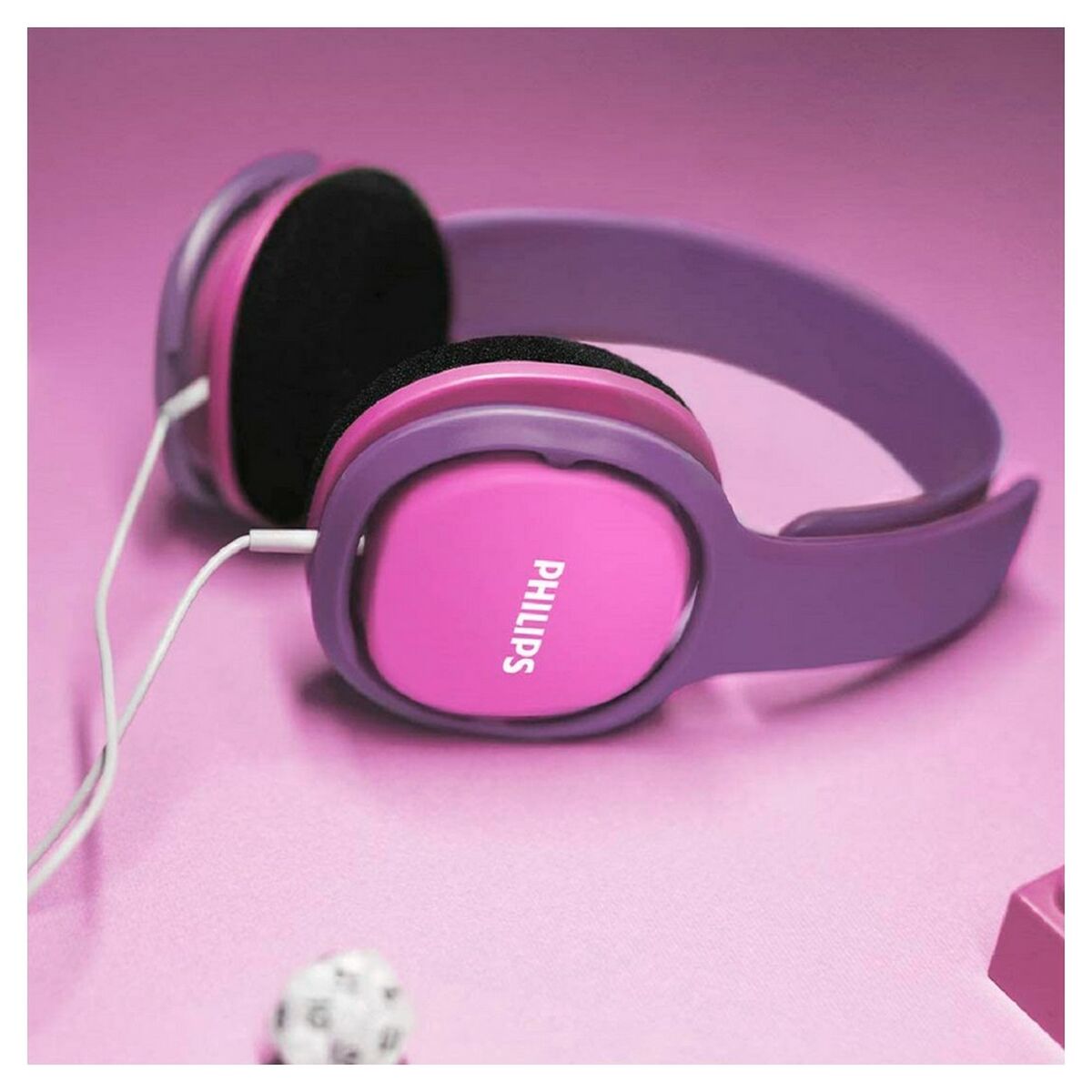 Hoofdtelefoon met Hoofdband Philips Roze Voor jongetjes Inclusief kabel