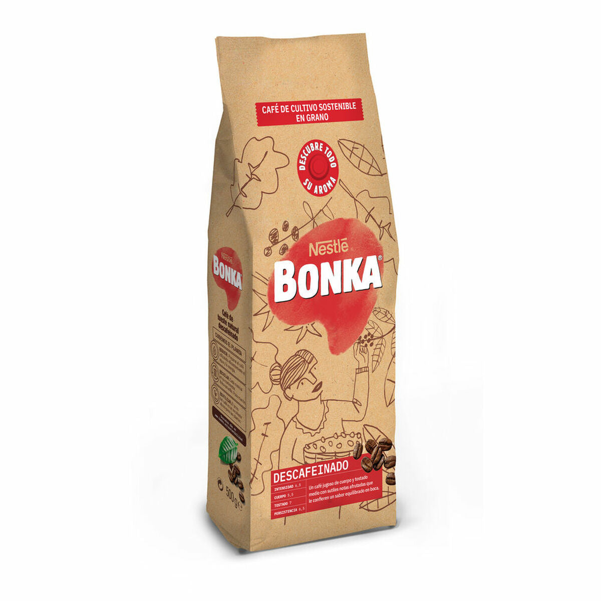 Koffiebonen Bonka DESCAFEINADO 500g