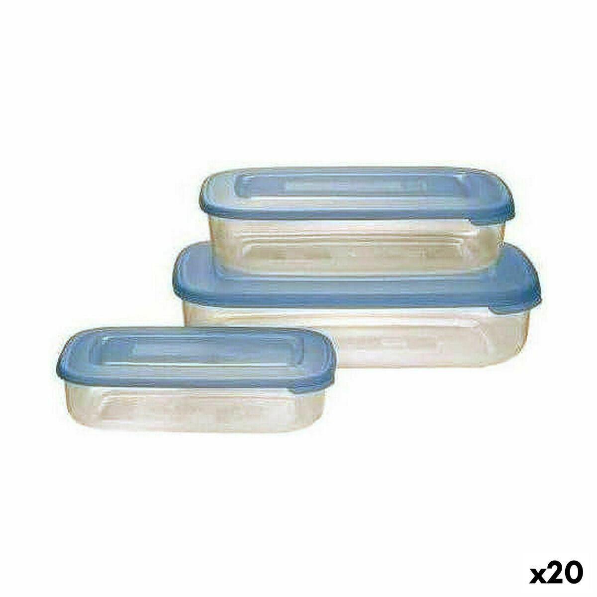Lunchbox Tontarelli Family Blauw Rechthoekig 29,6 x 19,8 x 7,7 cm (20 Stuks)