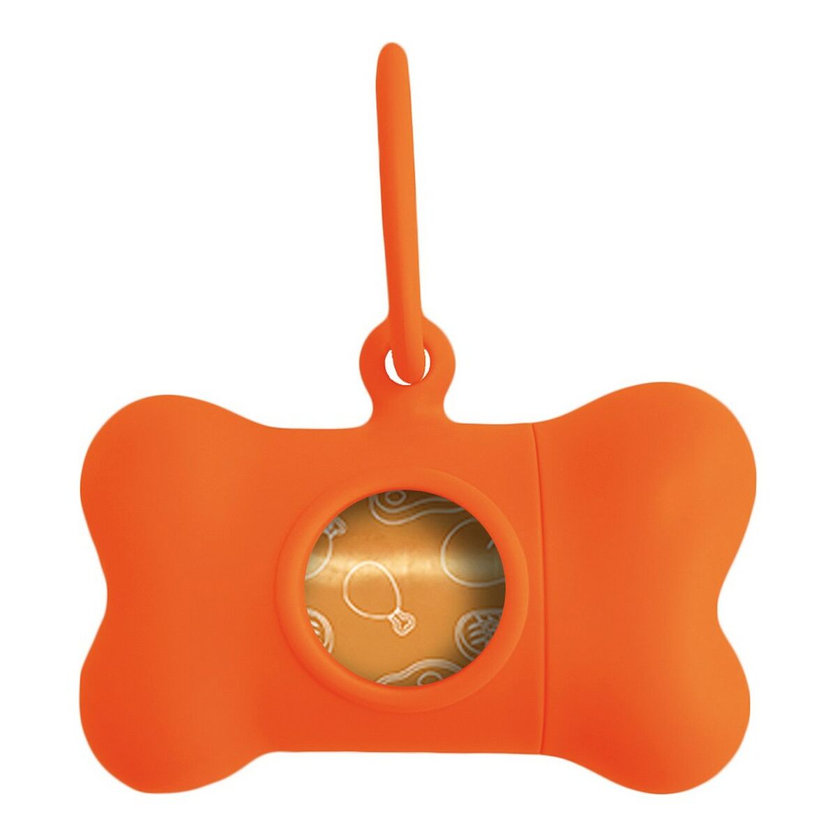 Pet Bag Dispenser United Pets Bon Ton Neon Dog Orange (8 x 4,2 x 5 cm)