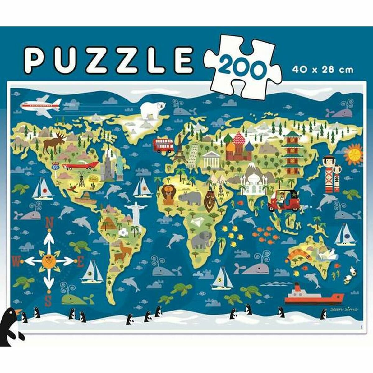 Child's Puzzle Educa Mapamundi (200 pcs)