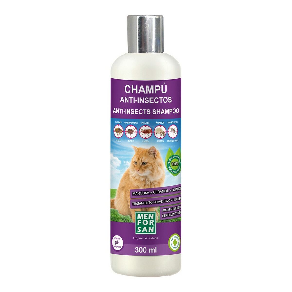 Shampoo Menforsan Kat Insectenafweermiddel 300 ml
