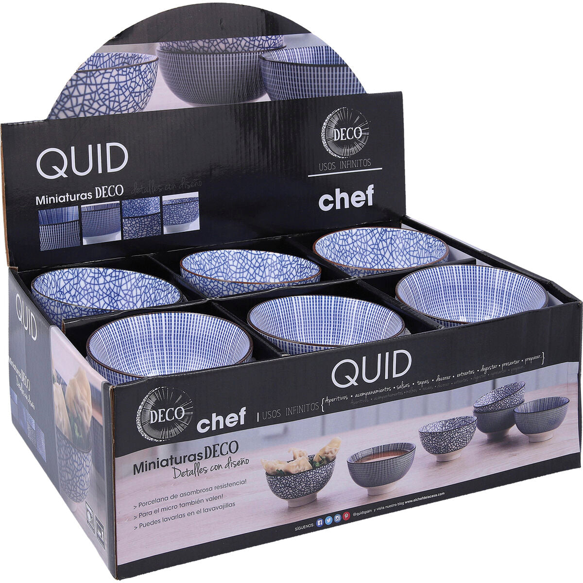 Bowl Quid Chef Ceramic Multicolour (11 cm) (Pack 24x)