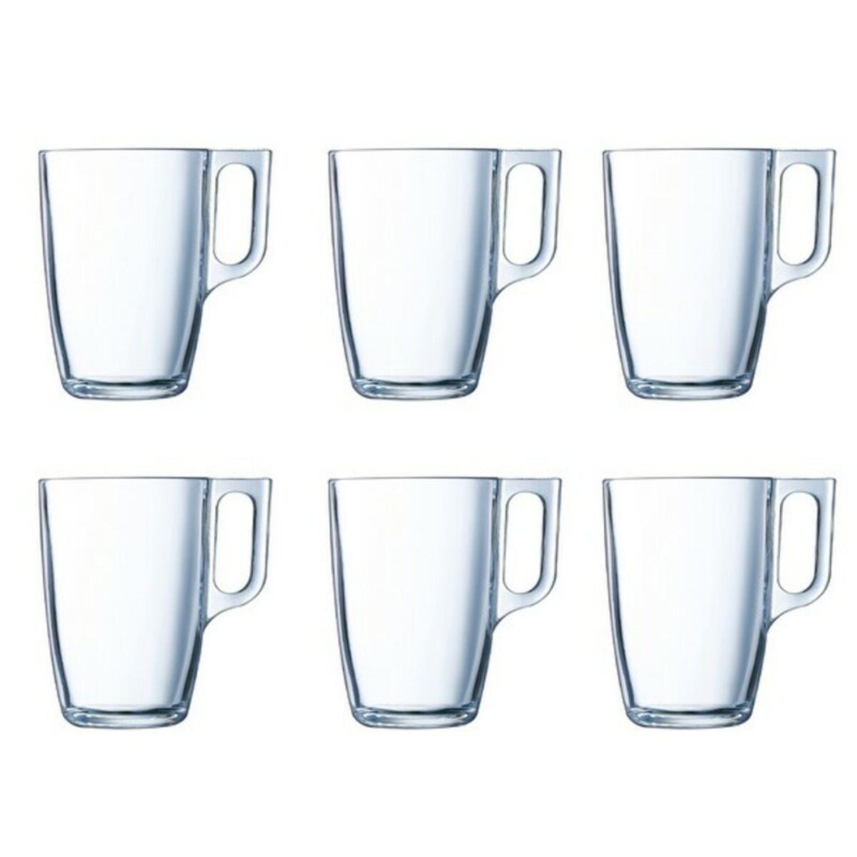 Set of Mugs Luminarc Nuevo Transparent Glass 320 ml (6 Pieces)