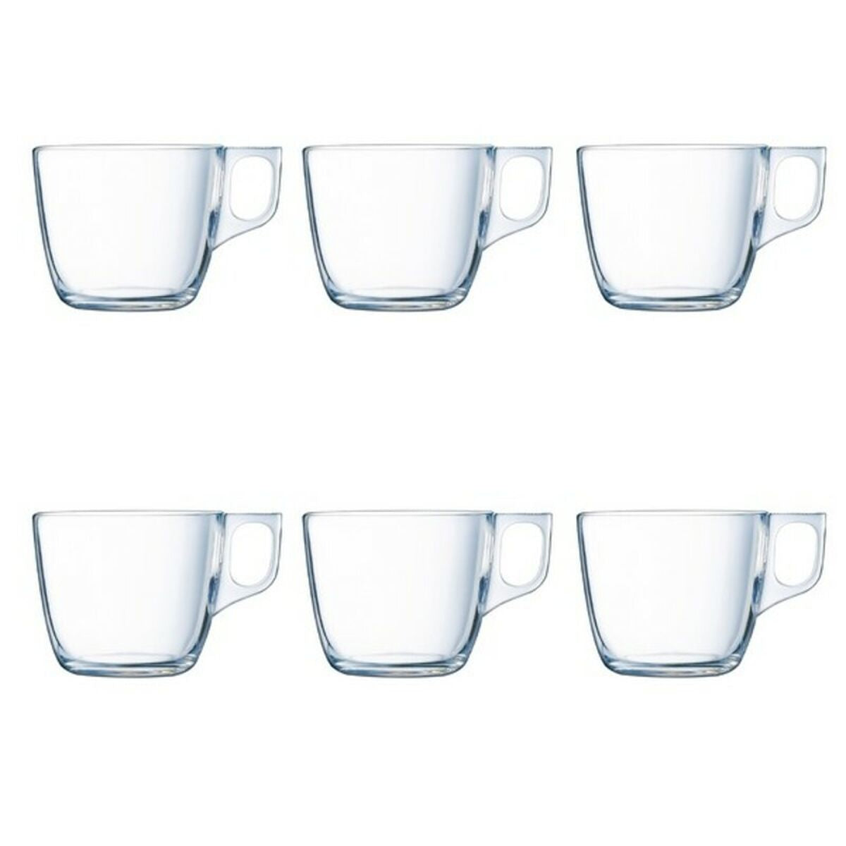 Piece Coffee Cup Set Luminarc Nuevo Transparent Glass 220 ml 6 Pieces (6 pcs)
