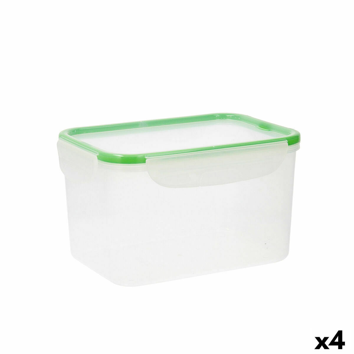 Lunchbox Quid Greenery 2,8 L Transparant Plastic (Pack 4x)