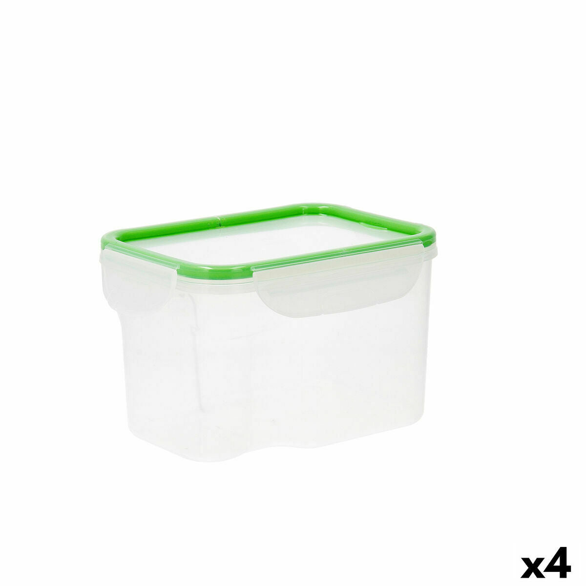 Hermetische Lunchtrommel Quid Greenery 1,8 L Transparant Plastic (Pack 4x)