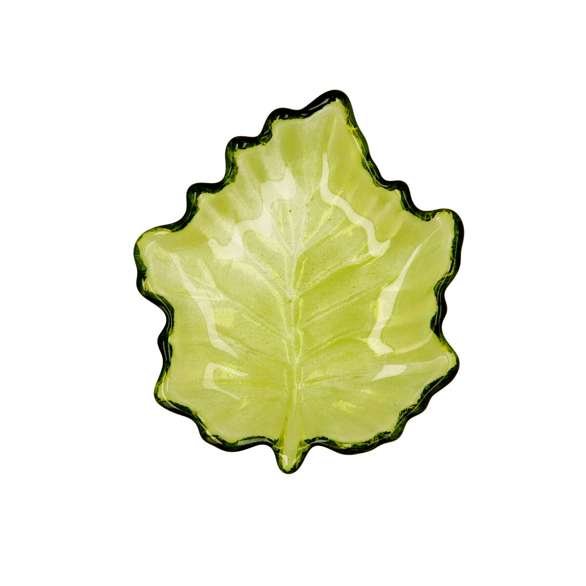 Snack tray Quid Sheet Green Glass (14 x 14,5 cm) (Pack 6x)