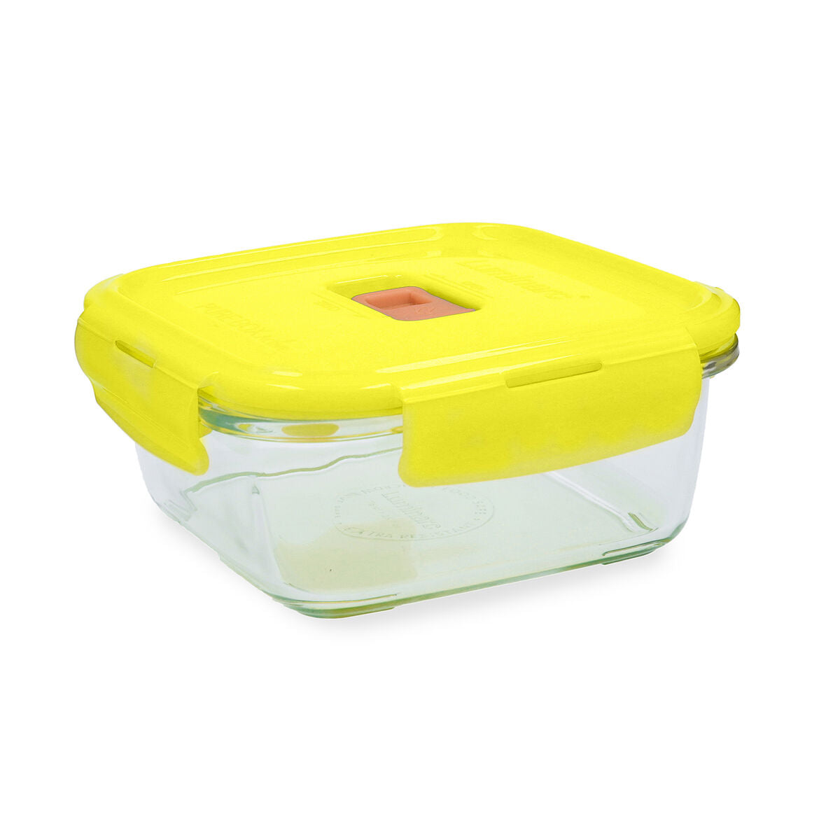 Hermetic Lunch Box Luminarc Pure Box Holy Yellow Glass Squared 1,22 L (6 Units)