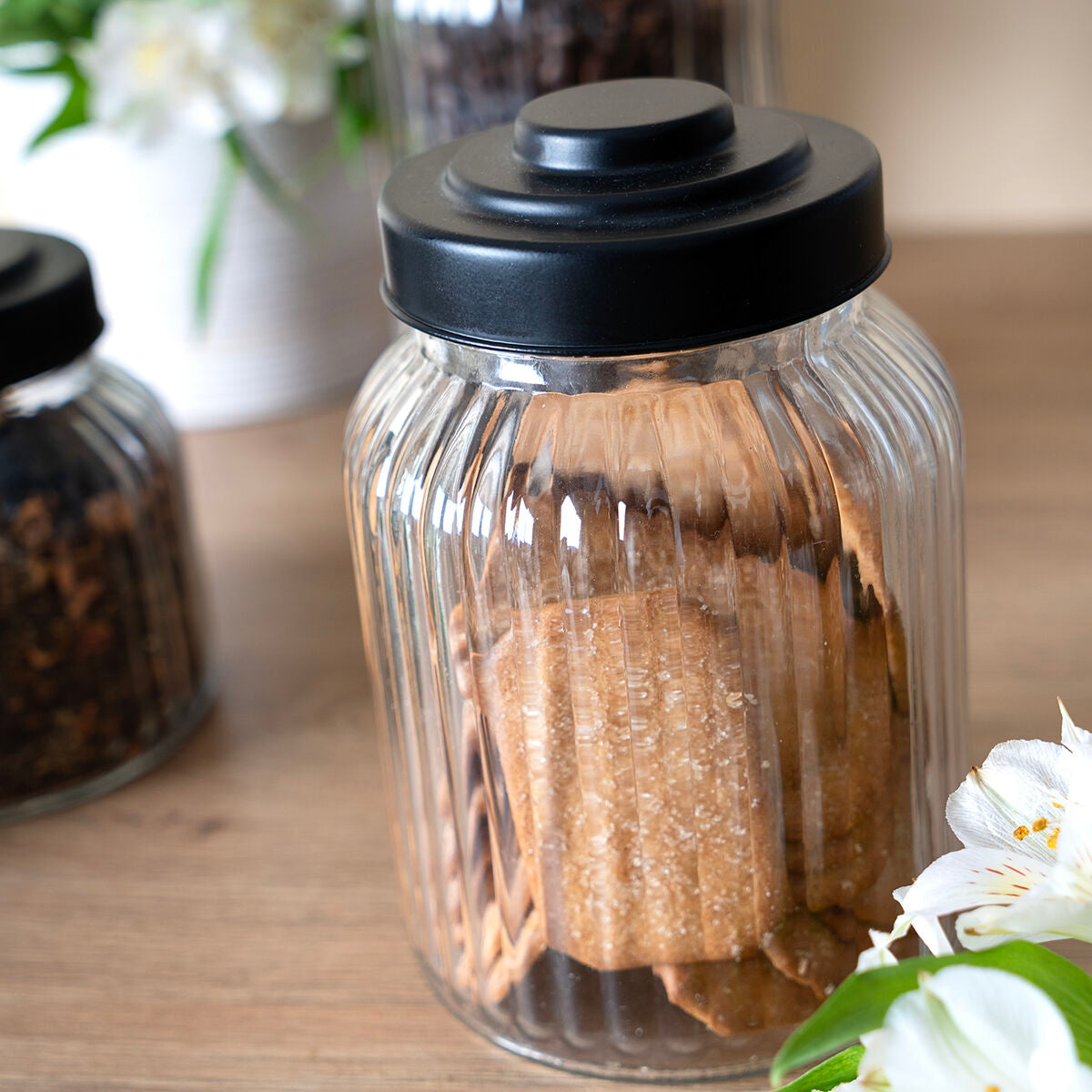 Jar Quid Maison Transparent Glass 500 ml (12 Units)