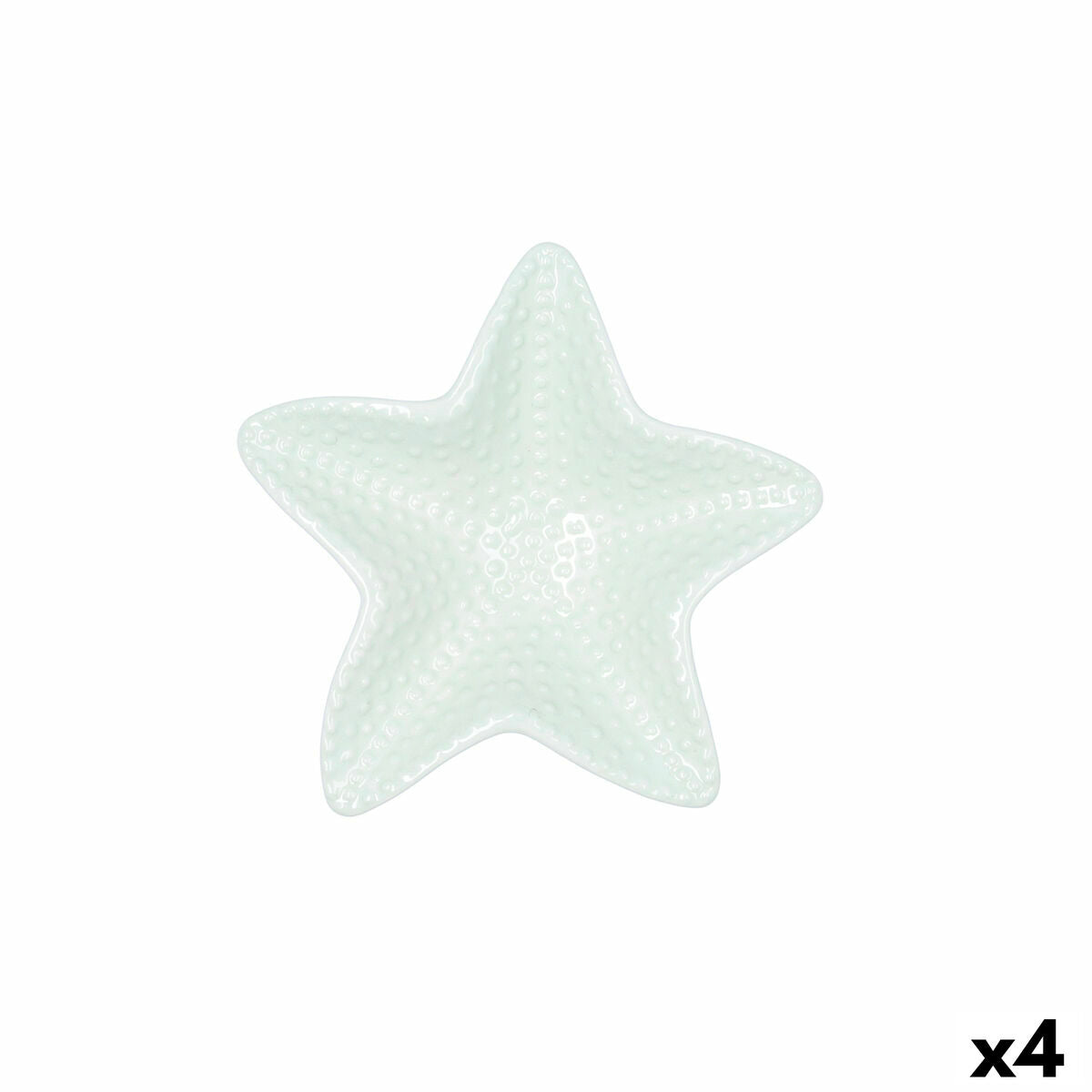 Bowl Quid Kaleido Green Ceramic Star 16 x 16 x 3,5 cm (4 Units)