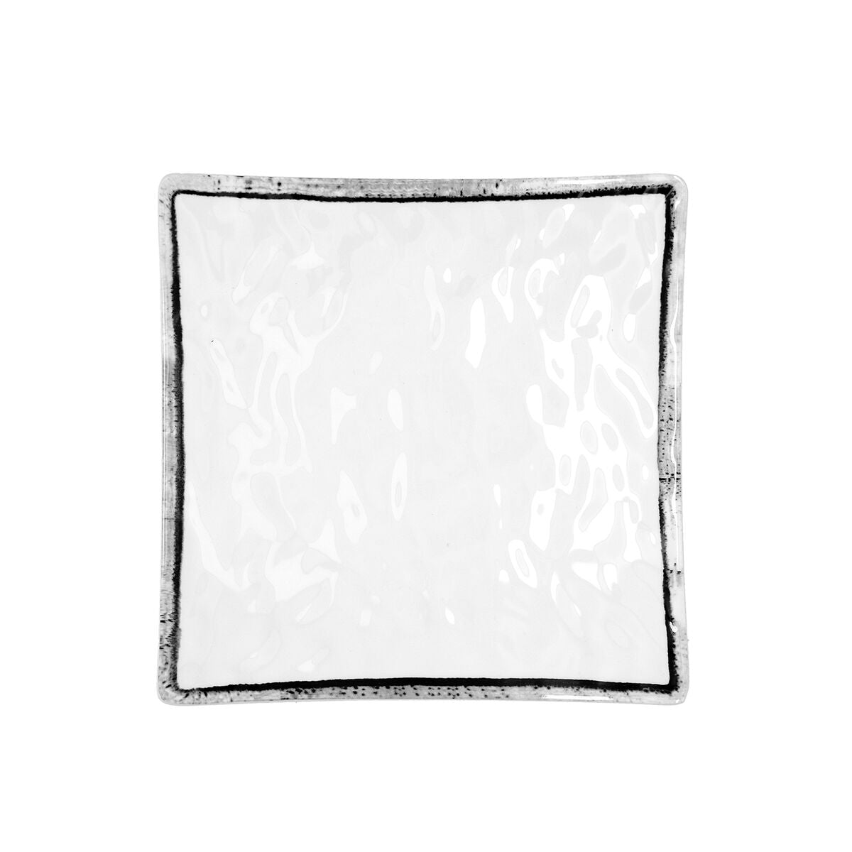 Flat Plate Quid Select Filo White Black Plastic Squared 19 x 19 x 4,5 cm (12 Units)