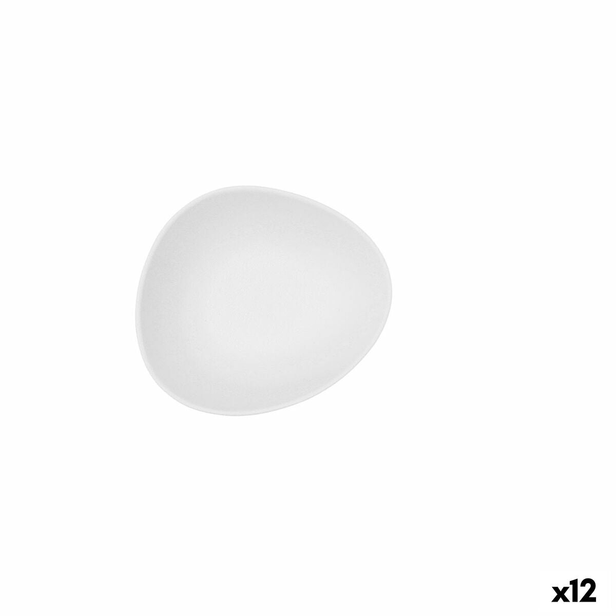Bowl Bidasoa Fosil White Ceramic Oval 14 x 12,4 x 4,8 cm (12 Units)