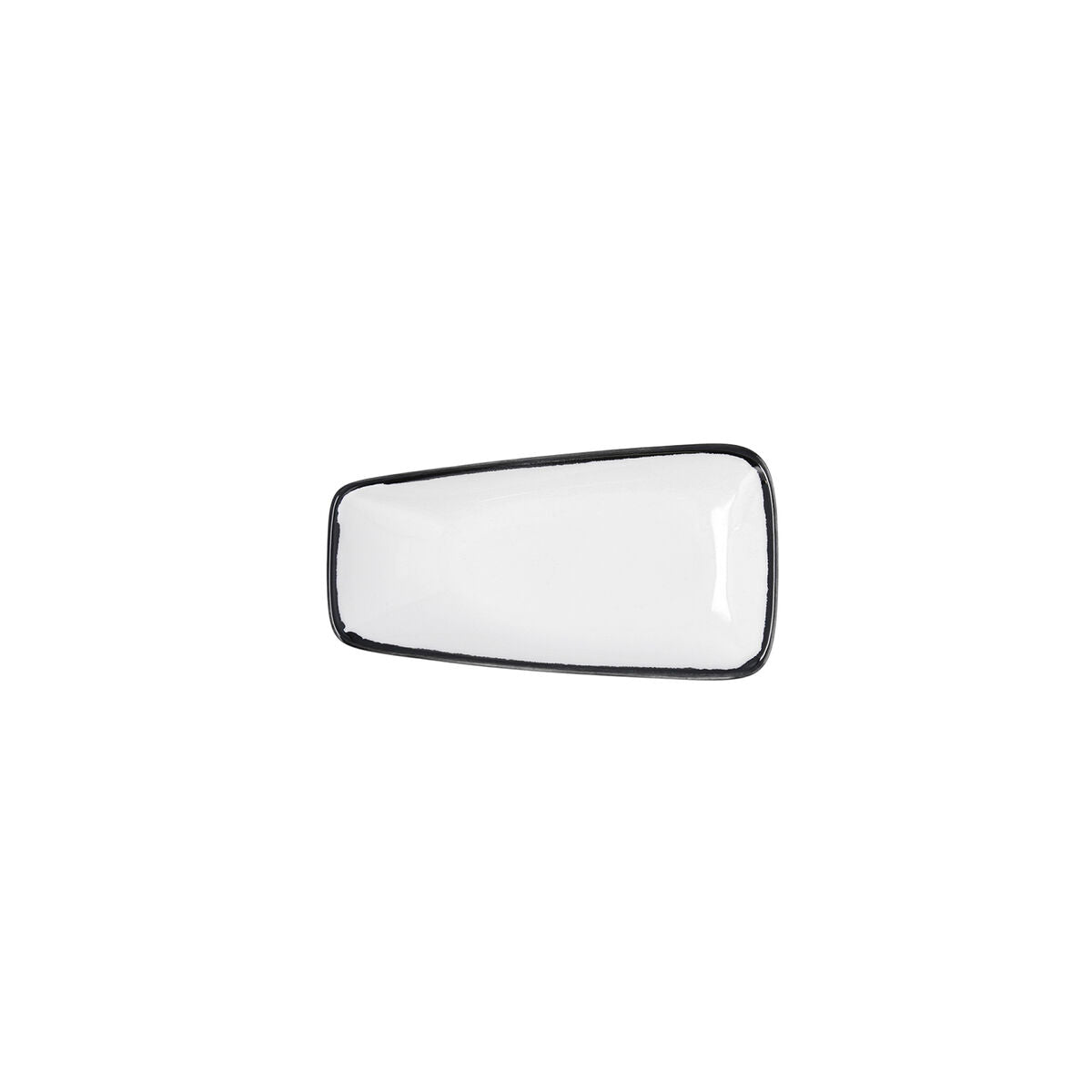 Snack tray Ariane Vital Filo White Black Ceramic Aluminium Oxide 15 x 8,5 x 8,5 cm (12 Units)