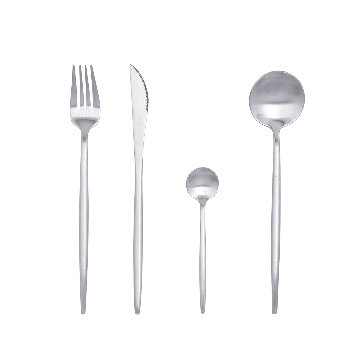 Set of Spoons Bidasoa Fosil Metal Steel 19 x 3 x 2 cm (6 Units)
