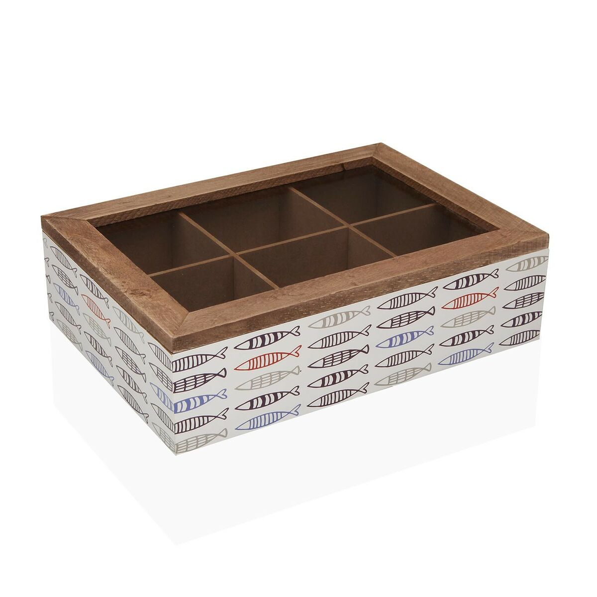 Box for Infusions Versa Fish Hout 17 x 7 x 24 cm