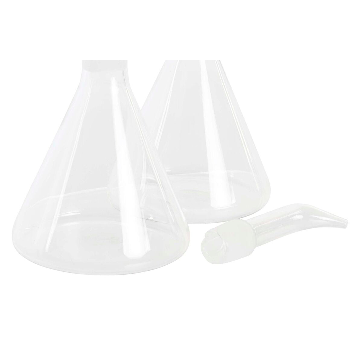 Oil and Vinegar Set DKD Home Decor Metaal Transparant 2 Onderdelen Borosilicaatglas (200 ml) (19,5 x 10 x 23,5 cm)