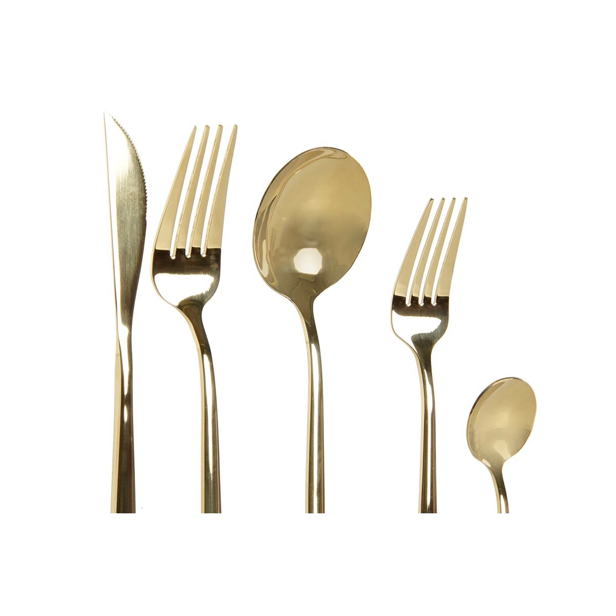 Cutlery DKD Home Decor Golden Stainless steel 3 x 1,5 x 13 cm 20 Pieces