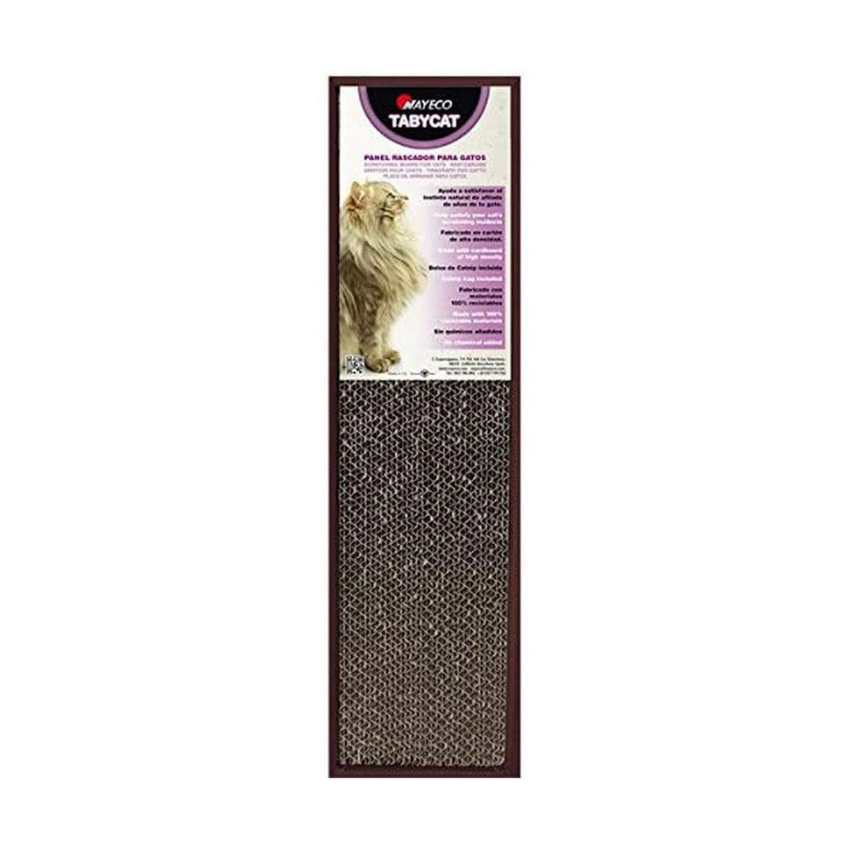 Scratching Post for Cats Nayeco TABY CAT Brown Cardboard 48 x 13 x 4 cm